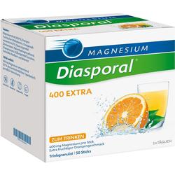 Eine Packung Magnesium-Getränkepulver mit Orangengeschmack.