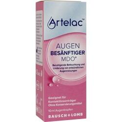 Verpackung von Artelac Augentropfen zur Linderung von Augenreizungen.